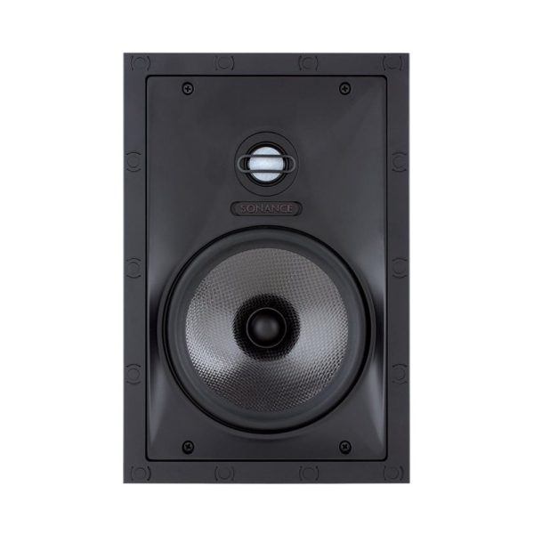 Sonance - Visual Performance 6-1/2" 2-Way In-Wall Rectangle Speakers (Pair) - Paintable White