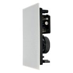 Sonance - Visual Performance 6-1/2" 2-Way In-Wall Rectangle Speakers (Pair) - Paintable White